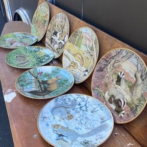 The Woodland Year Franklin Porcelain Plates